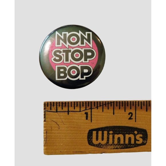 Non Stop Bop Pin Vintage 1980s Tie Tac Lapel Hat Studebakers Dallas 1.25 In. - Picture 2 of 4